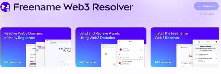metamask freename Web3 resolver